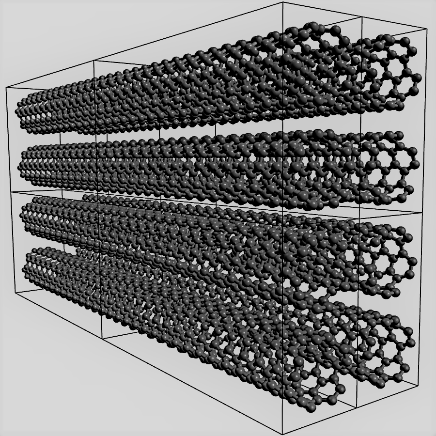 Computational model of carbon nanotubes