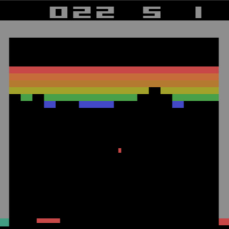 Atari Breakout game used in my reinforcement learning course